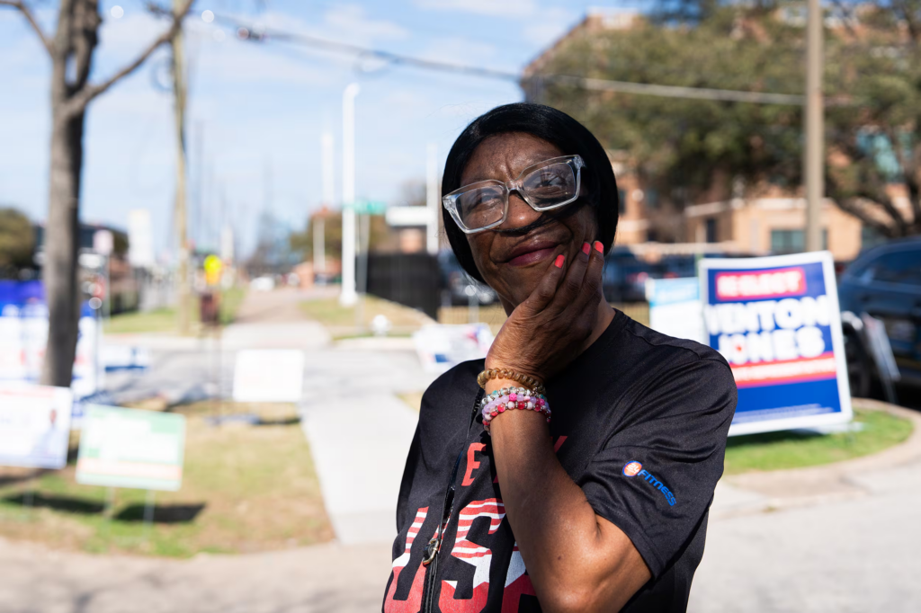 Veronica Anderson, 66, said she walked 2.5 miles to the Martin Luther King Jr. Community Center to vote but found out she was at the wrong location. (Camilo Diaz Jr. of Dallas Free Press, courtesy of Dallas Free Press,)