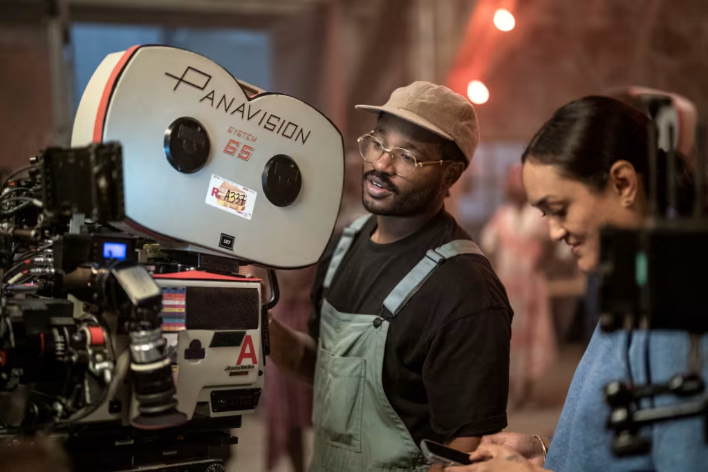Director Ryan Coogler and director of photography Autumn Durald Arkapaw during the filming of "Sinners."Eli Adé / Warner Bros.
