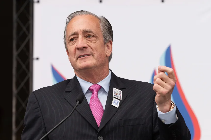 Postmaster General David Steiner speaks at an event in Washington last year marking the 250th anniversary of the Postal Service's founding. Cliff Owen/AP