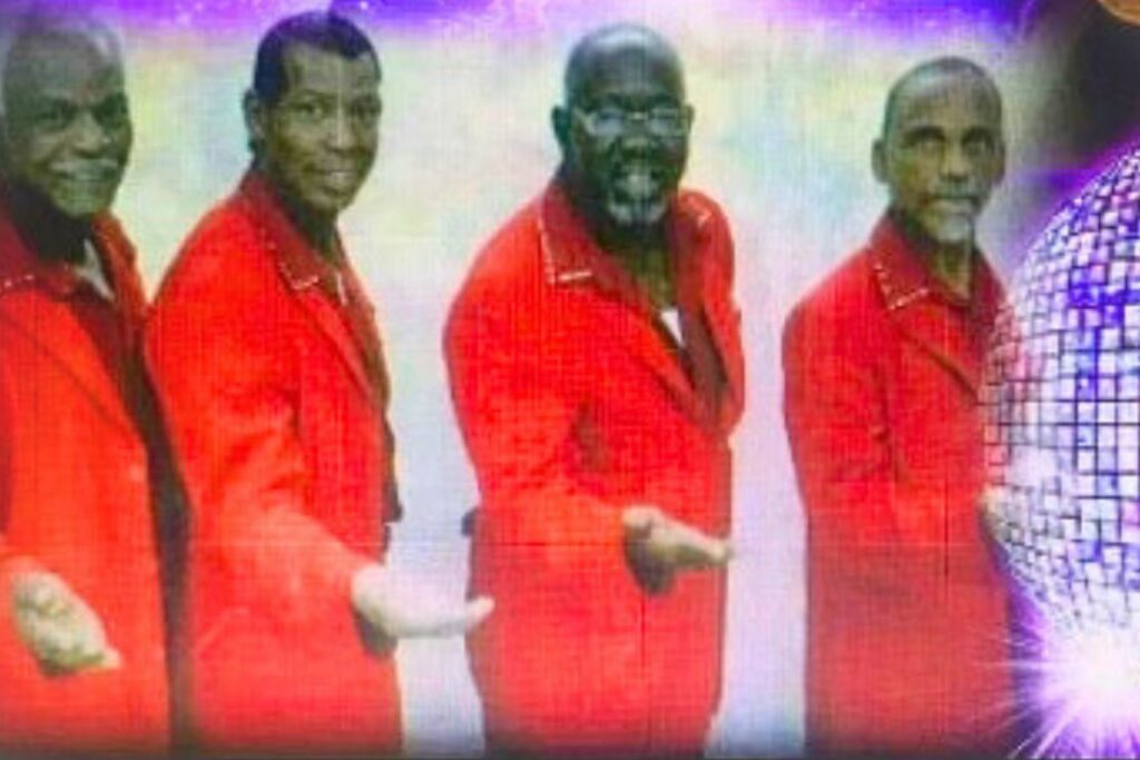 (L-R) Legendary Legends Fish, Larry, Black Mike, and Roger Warner. Courtesy of the Warner Family