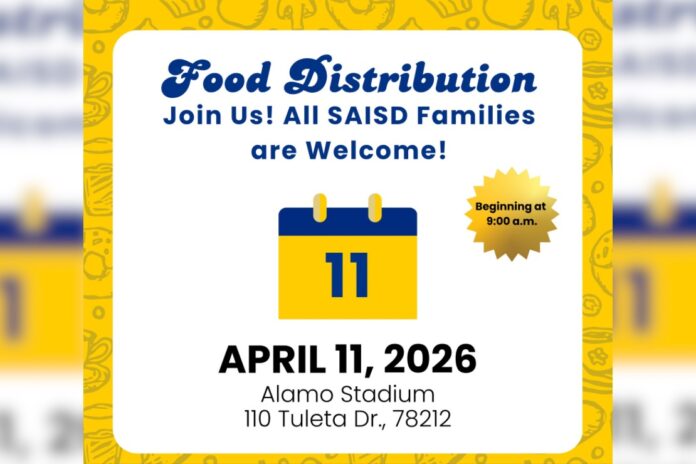 SAISD to Host Free Food Distribution for Families April 11