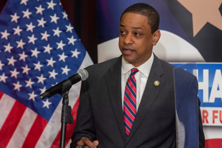 Democratic candidate for Governor of Virginia Lt. Gov. Justin Fairfax answers a question during a debate held in Bristol, Va., on Thursday, May 6, 2021. (David Crigger/Bristol Herald Courier via AP, File)
