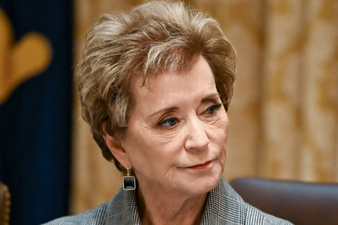 Linda McMahon, the education secretary. Credit: Kenny Holston/The New York Times