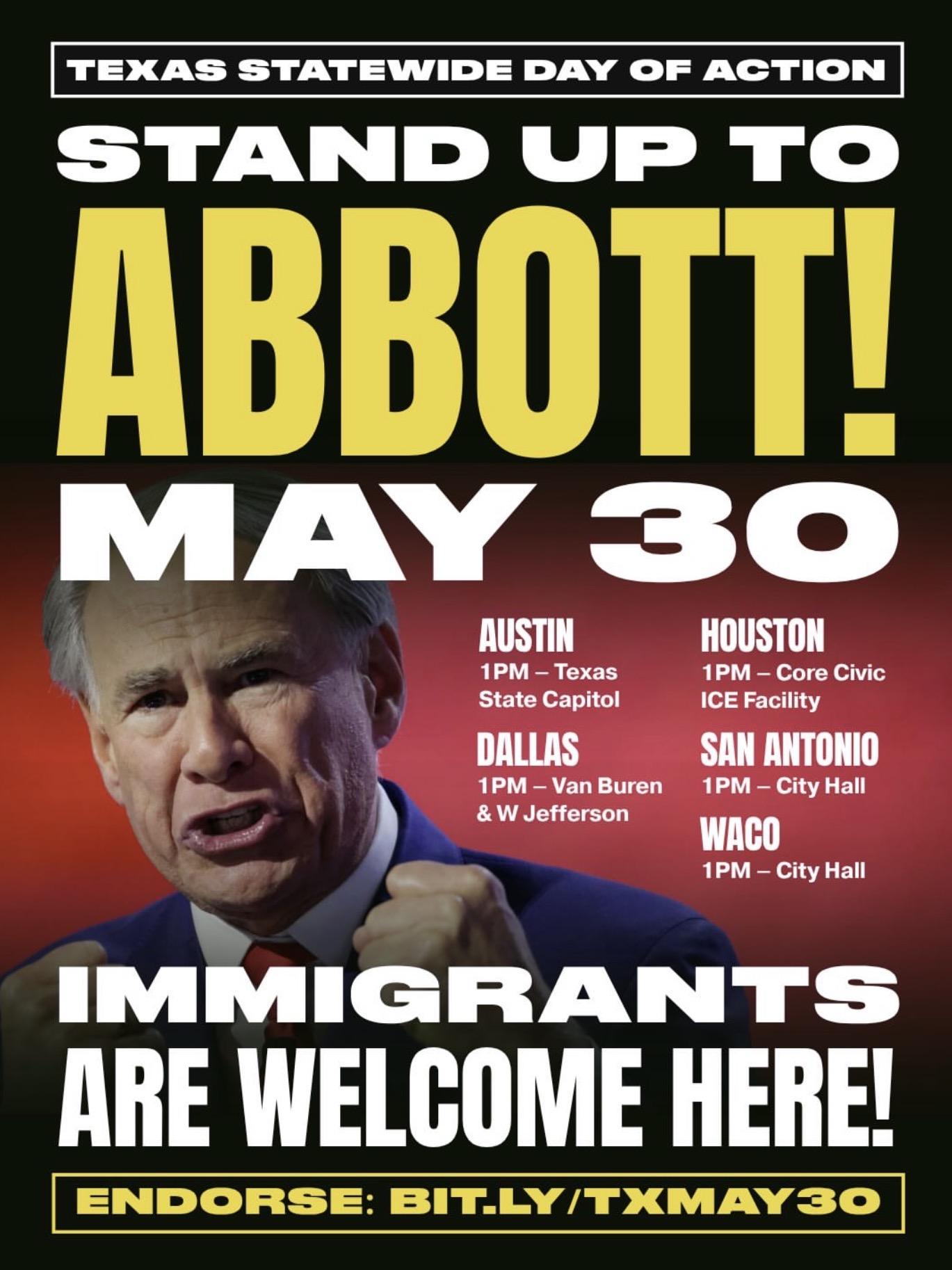 Protests Planned Across Texas As Organizers Rally Against Abbott Immigration Agenda