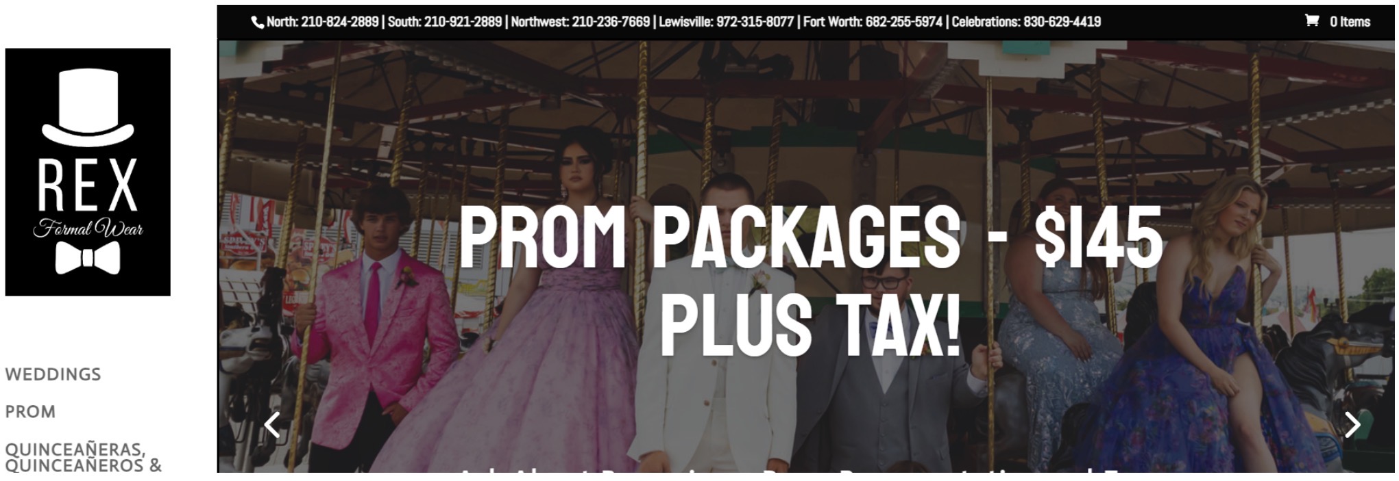 Rex Formal Wear is one of the best stores for wedding suit packages in San Antonio.