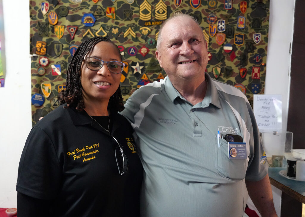 Carmen Woods Franklin, president of Theta Eta Chapter of Chi Eta Phi Sorority, Inc., participated in a joint blood drive hosted with American Legion Posts 592 and 828. (Photo by Tesha Parmer, Auxiliary Unit 828)