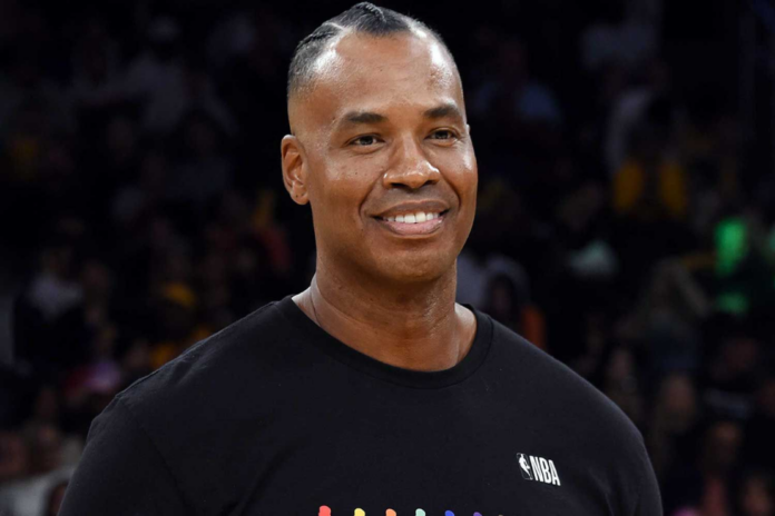 Jason Collins in 2023. Credit: Andrew D. Bernstein/NBAE via Getty