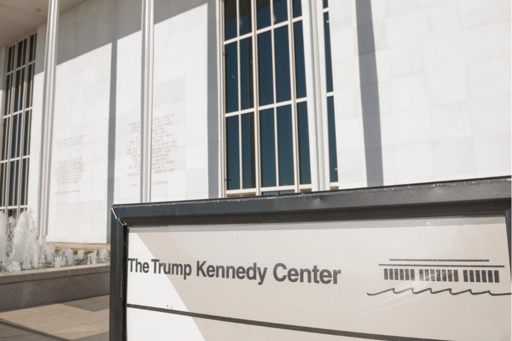 The John F. Kennedy Center for Performing Arts is seen in Washington, Friday, May 29, 2026. (AP Photo/Cliff Owen)