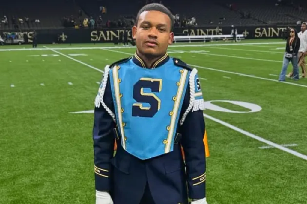 Caleb Wilson during a performance with Southern University's 'Human Jukebox' Marching Band. (Photo credit: WAFB)