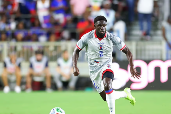 Carlens Arcus #2 of Haiti controls the ball against New Zealand in the first half during the international friendly match at Chase Stadium on June 02, 2026 in Fort Lauderdale, Florida. (Photo by Megan Briggs/Getty Images)Credit: Photo Megan Briggs / Getty Images