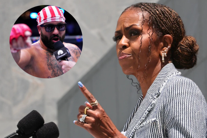 The controversial mixed martial artist said he does not regret his infamous remarks about America's first Black First Lady