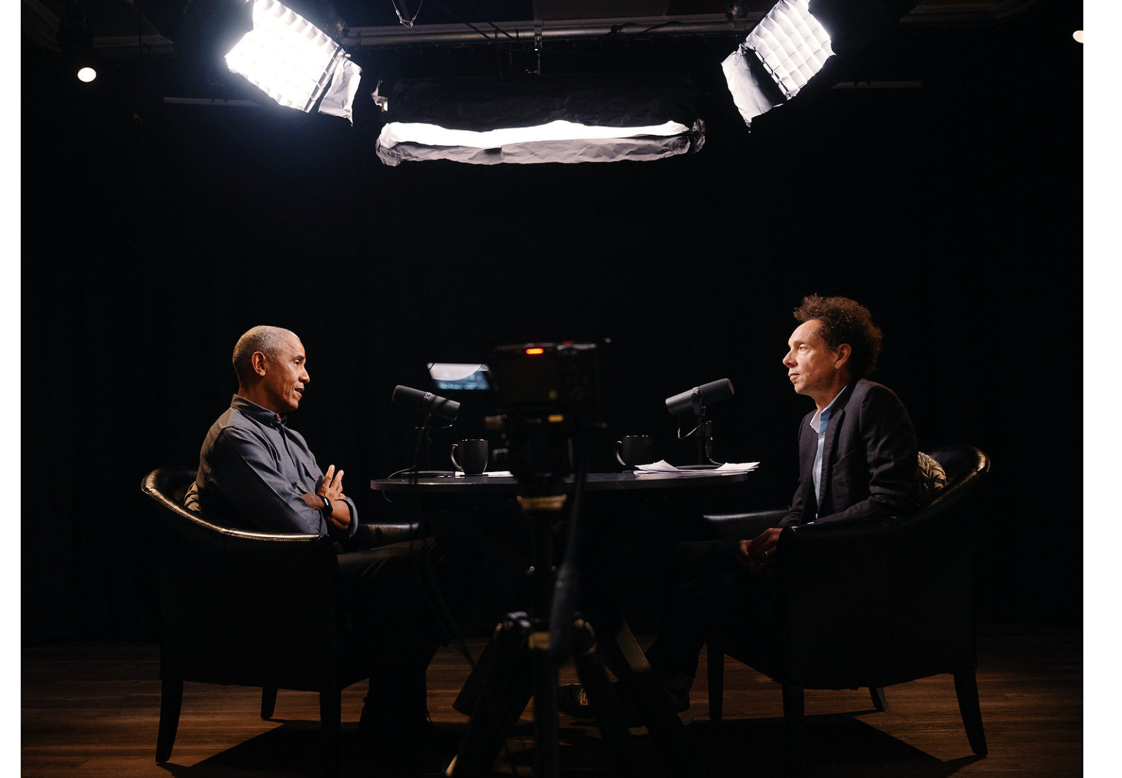 President Barack Obama and Malcolm Gladwell. Eli Turner, Hollywood Reporter