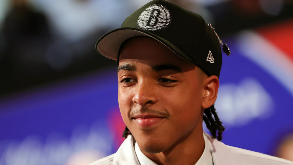 Mikel Brown Jr. is drafted sixth overall by the Brooklyn Nets during Round One of the 2026 NBA Draft at Barclays Center on June 23, 2026 in New York City. (Photo by Arturo Holmes/Getty Images)