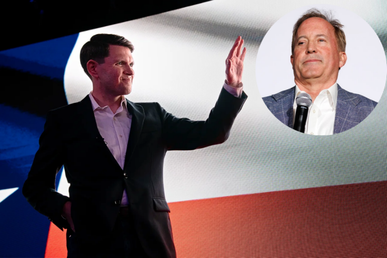 HOUSTON, TEXAS - MAY 27: Democratic Senate Candidate James Talarico waves to people during a meet-and-greet after a rally at Rich's Houston on May 27, 2026 in Houston, Texas. Talarico held the rally after the primary runtf and to explain his plan on how he will take on Republican nominee Ken Paxton. Danielle Villasana/Getty Images