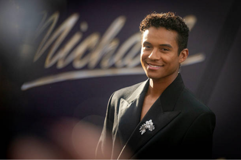 Jaafar Jackson attends the premiere of Lionsgate's "Michael" at Dolby Theatre on April 20, 2026 in Hollywood, California. (Photo by Emma McIntyre/WireImage)