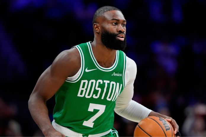 Boston Celtics Jaylen Brown plays during Game 6 in a first-round NBA basketball playoff series Thursday, April 30, 2026, in Philadelphia. (AP Photo/Matt Slocum,File)