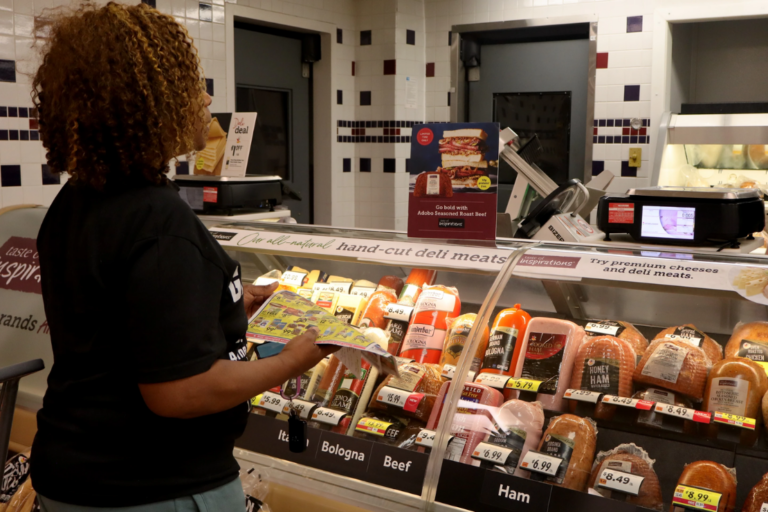 Apral Jack orders deli meat at Stop&Shop in Lexington, Mass., Monday, July 6, 2026. (Maggie Scales/ The Lexington Observer via AP)