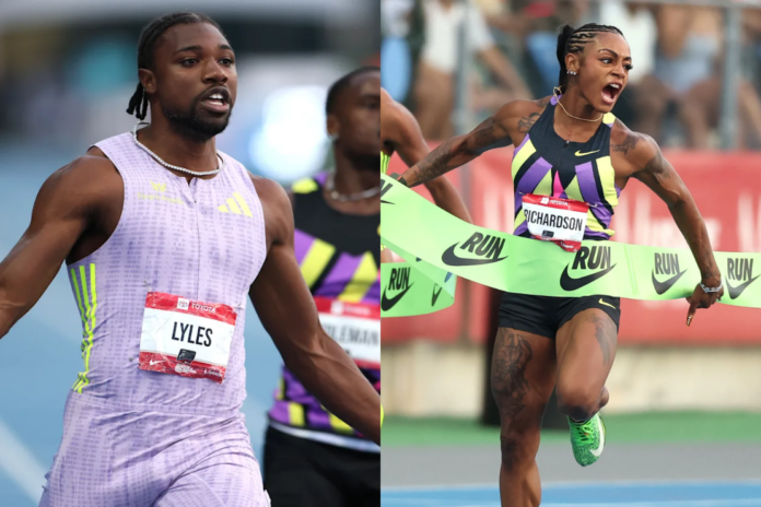 Sha’Carri Richardson and Noah Lyles win U.S. 100-meter titles at the 2026 national championships.