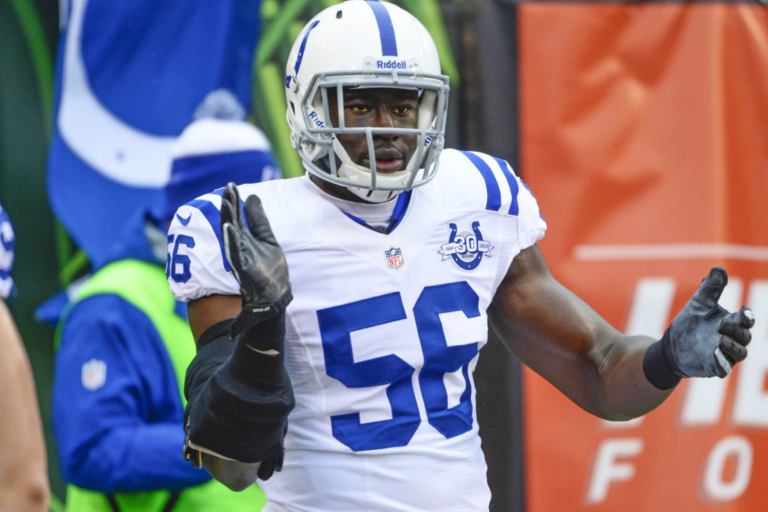 Former Indianapolis Colts linebacker Daniel Adongo at Paul Brown Stadium in Cincinnati in 2013.Marc Lebryk / USA Today Sports via Imagn