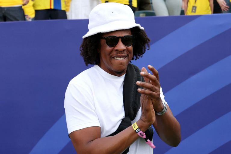 Jay-Z is seen before the FIFA World Cup 2026 Group E match between Cote D'Ivoire and Ecuador at Philadelphia Stadium on June 14, 2026. FIFA via Getty