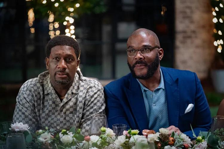 Richard T. Jones and Tyler Perry in ‘Why Did I Get Married Again?’.
Credit : Chip Bergmann/Perry Well Films 2/Netflix