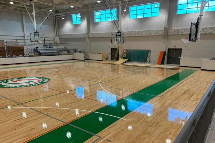 Sam Houston High School gym nearing completion before the 2026-27 school year