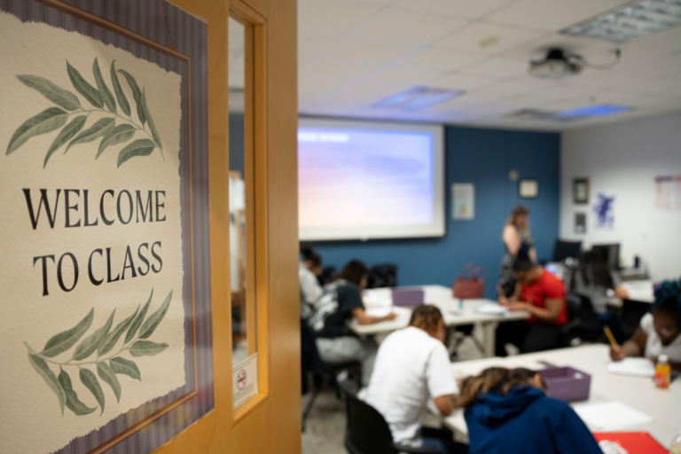 Students work inside a classroom. Thirty-three area campuses received failing grades in the latest Texas school accountability ratings.