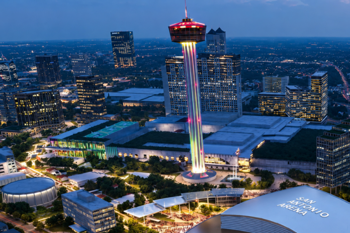 Project Marvel shown at San Antonio City Council meeting. Photo: City of San Antonio and Populous