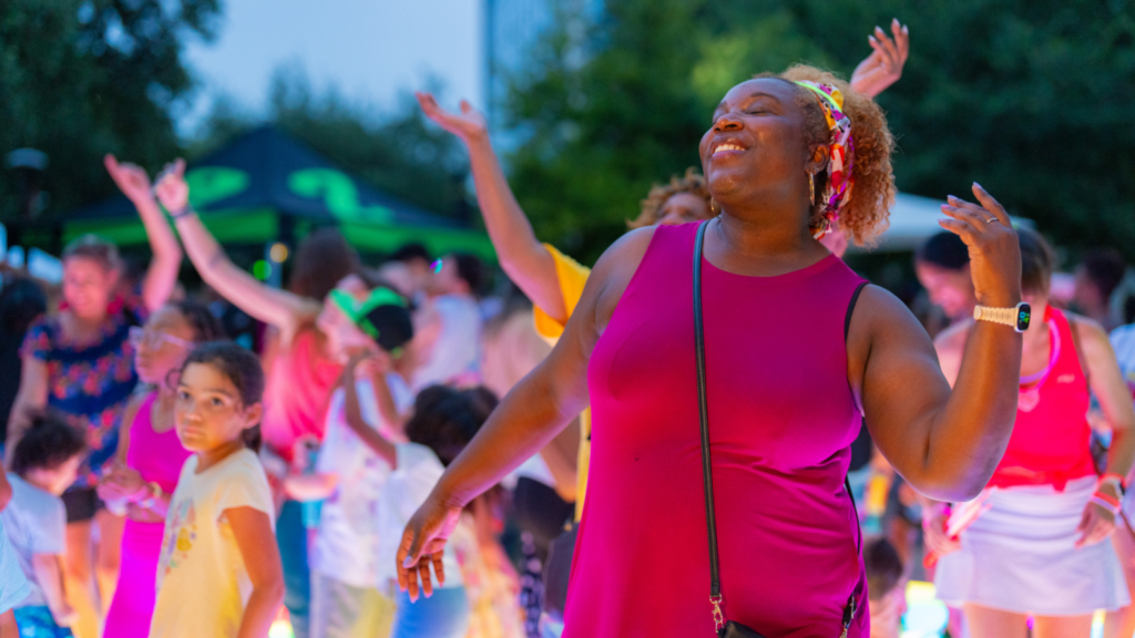 Glow Dance Party. Hemisfair
