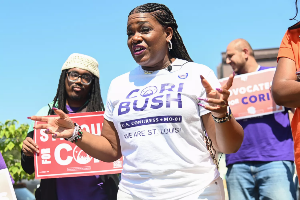 Cori Bush. Credit: Michael B. Thomas/Getty