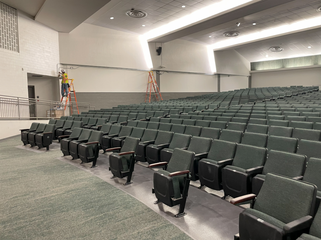 Sam Houston High School gym nearing completion before the 2026-27 school year